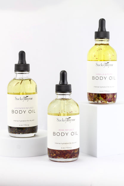 massage body oil with essential oils