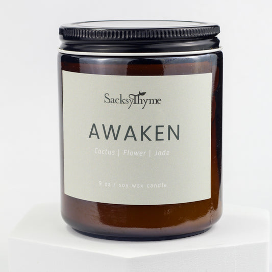 AWAKEN Glass Jar Candle, 9oz