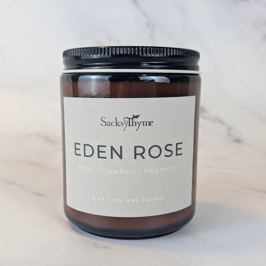 EDEN ROSE, Glass Jar Candle, 9oz