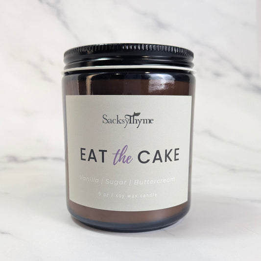 EAT THE CAKE, Glass Jar Candle, 9oz