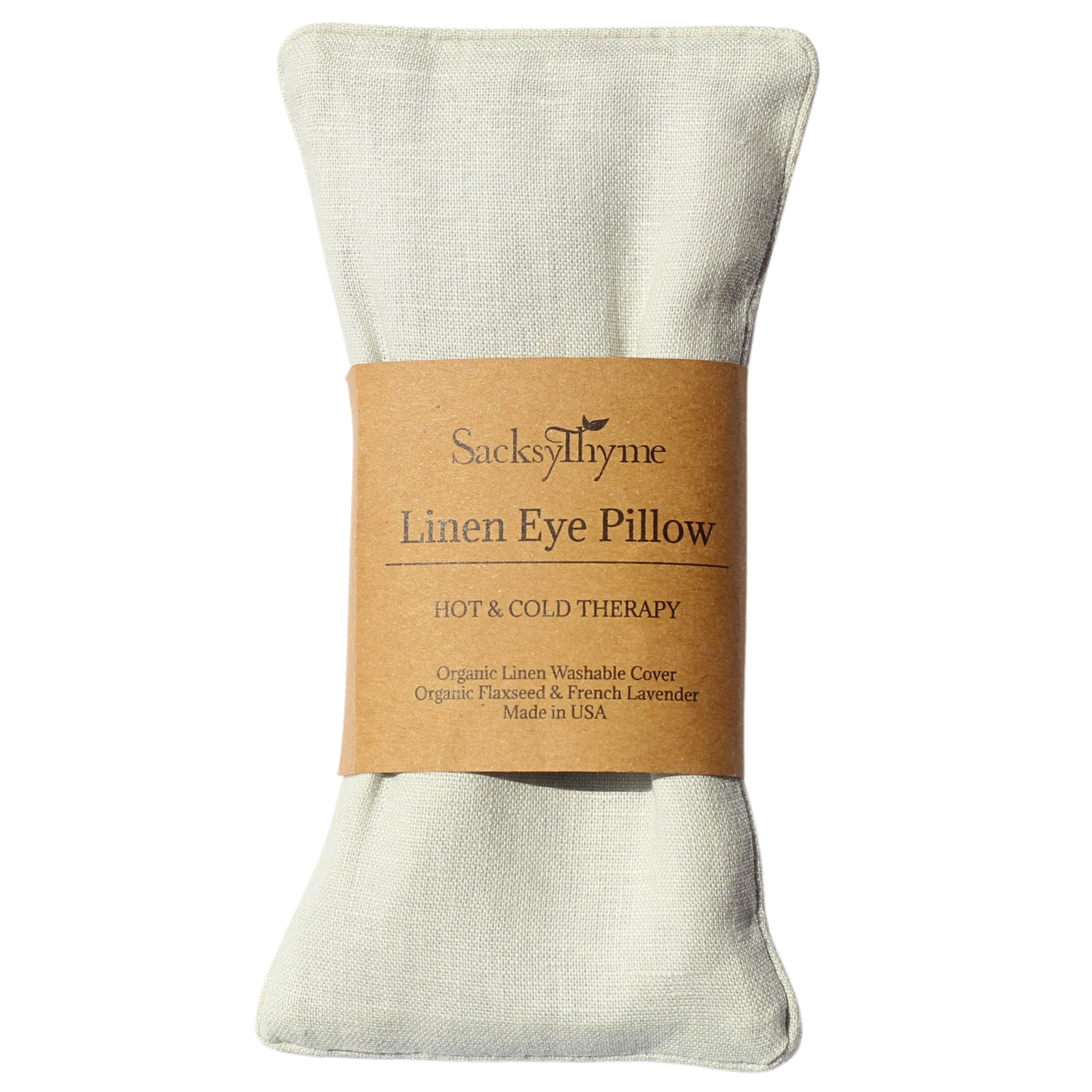 Organic Linen Eye Pillow, Microwavable Heating Pad, Removable Cover