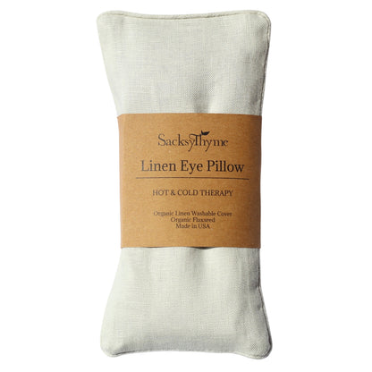 Organic Linen Eye Pillow, Microwavable Heating Pad, Removable Cover